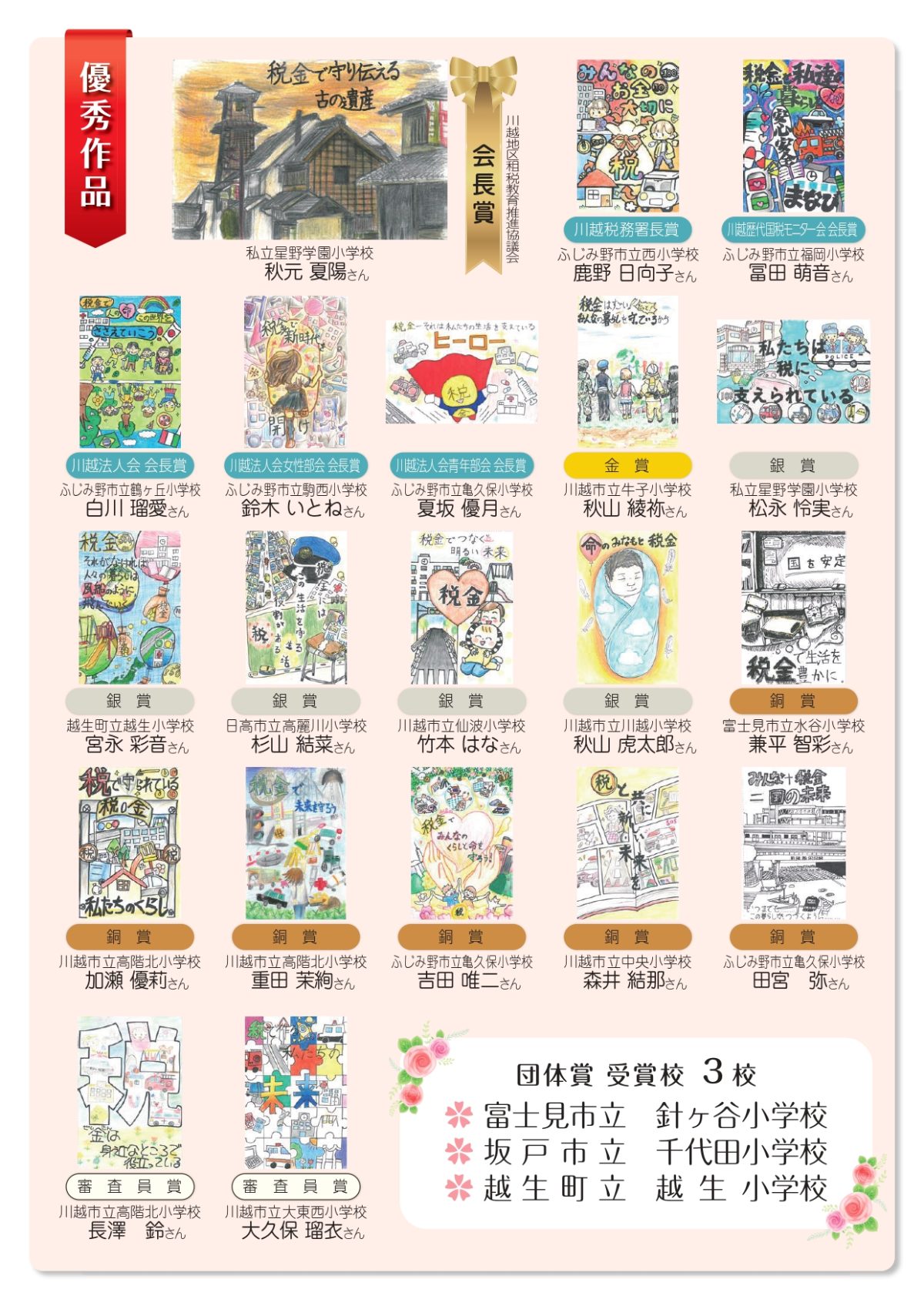 【令和4年度】税に関する絵はがきコンクール入賞作品 | 公益社団法人川越法人会